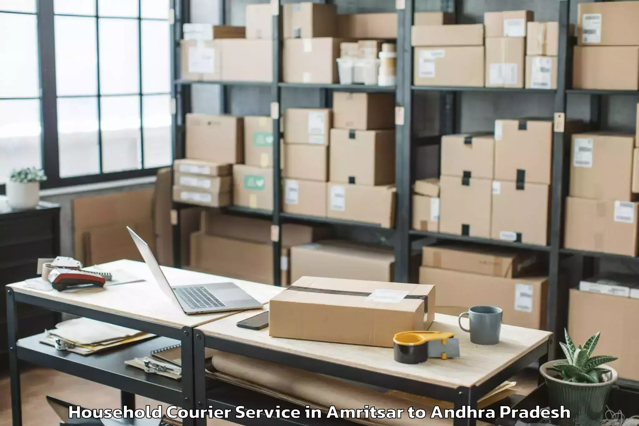 Efficient Amritsar to Vissannapeta Household Courier